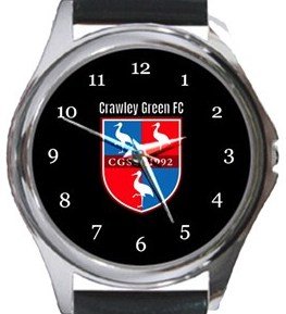Crawley Green FC Round Metal Watch