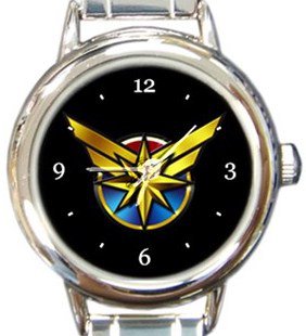 Captain Marvel Round Italian Charm Watch