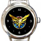 Captain Marvel Round Italian Charm Watch