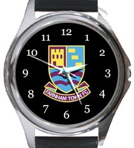 Farnham Town FC Round Metal Watch