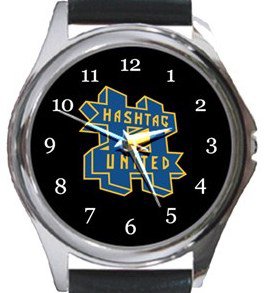 Hashtag United FC Round Metal Watch