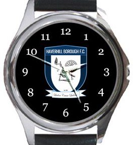 Haverhill Borough FC Round Metal Watch