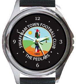 Swaffham Town FC Round Metal Watch
