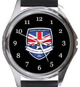 Redditch Borough FC Round Metal Watch