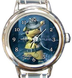 Detective Pikachu Round Italian Charm Watch