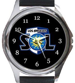 Los Angeles Sol FC Round Metal Watch