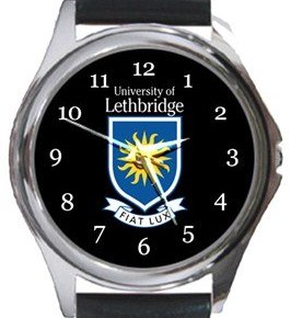 University of Lethbridge Round Metal Watch
