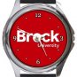Brock University Round Metal Watch