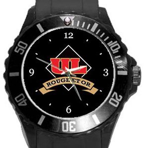 Universite Laval Rouge et Or Plastic Sport Watch In Black