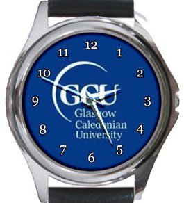 Glasgow Caledonian University GCU Round Metal Watch