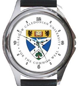 Glasgow Caledonian University Round Metal Watch