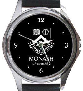 Monash University Round Metal Watch