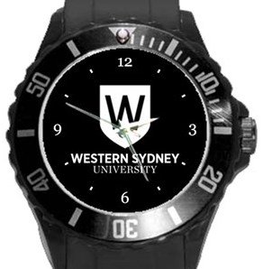 Western Sydney University Plastic Sport Watch In Black
