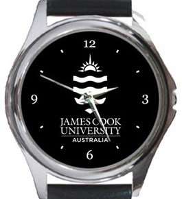 James Cook University Round Metal Watch