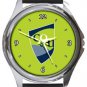 Central Queensland University CQU Round Metal Watch