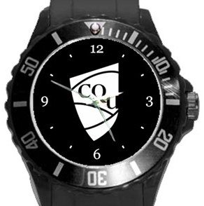 Central Queensland University Plastic Sport Watch In Black