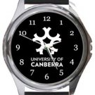 University of Canberra Round Metal Watch