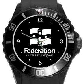 Federation University Plastic Sport Watch In Black