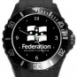 Federation University Plastic Sport Watch In Black