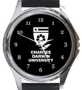 Charles Darwin University Round Metal Watch
