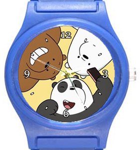 Silly Bare Bears Blue Plastic Watch