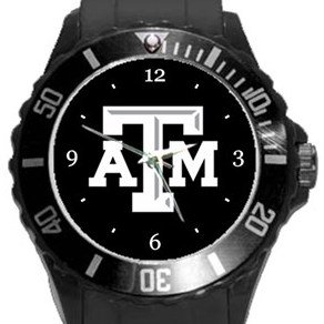 Texas A&M University Plastic Sport Watch In Black