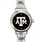 Texas A&M University Round Italian Charm Watch