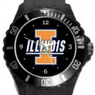 University of Illinois Fighting Illini Plastic Sport Watch In Black