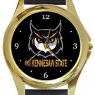 Kennesaw State University Owls Gold Metal Watch