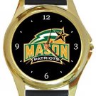 George Mason University Patriots Gold Metal Watch