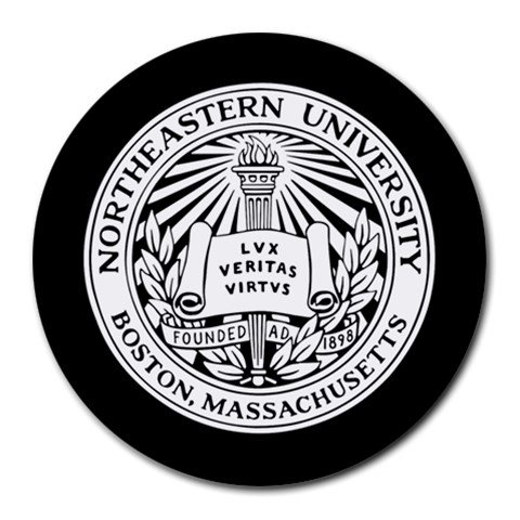 Northeastern University Heat-Resistant Round Mousepad