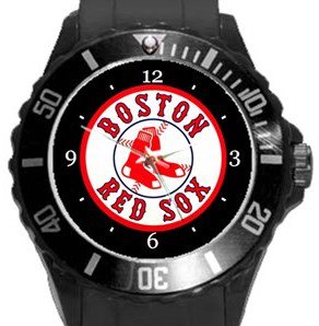 Boston Red Sox Plastic Sport Watch In Black