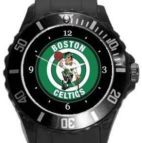 Boston Celtics Basketball Plastic Sport Watch In Black