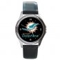 Miami Dolphins Round Metal Watch