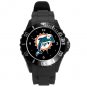 Miami Dolphins Football Plastic Sport Watch In Black