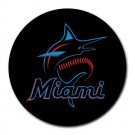 Miami Marlins Baseball Heat-Resistant Round Mousepad