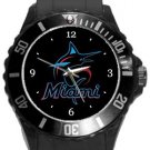 Miami Marlins Baseball Plastic Sport Watch In Black