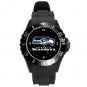 Seattle Seahawks Football Plastic Sport Watch In Black