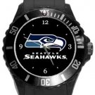 Seattle Seahawks Football Plastic Sport Watch In Black
