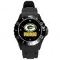 Green Bay Packers Plastic Sport Watch In Black