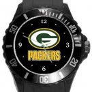 Green Bay Packers Plastic Sport Watch In Black