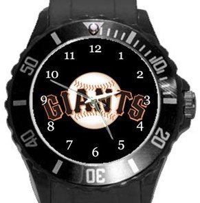 San Francisco Giants Baseball Plastic Sport Watch In Black