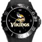 Minnesota Vikings Plastic Sport Watch In Black