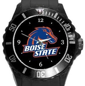 Boise State University Broncos Plastic Sport Watch In Black
