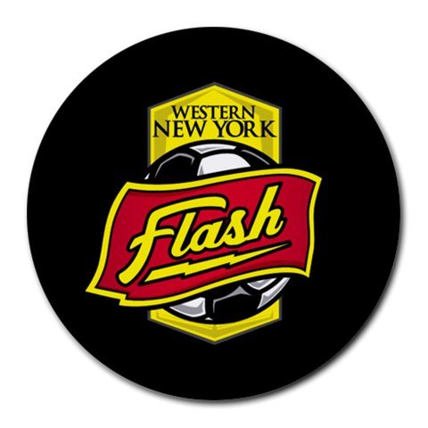 Western New York Flash Heat-Resistant Round Mousepad