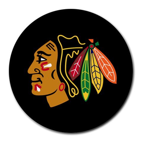 Chicago Blxxk Hawks Heat-Resistant Round Mousepad