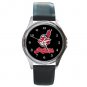 Cleveland Indians Round Metal Watch