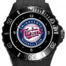 Minnesota Twins Baseball Plastic Sport Watch In Black
