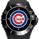 Chicago Cubs Football Plastic Sport Watch In Black