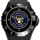 Milwaukee Brewers Plastic Sport Watch In Black